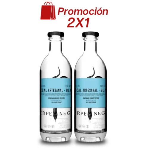 Mezcal Artesanal Sierpe Negra Espadín, Etiqueta Azul 40%